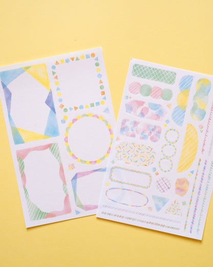 Repositionable Watercolor Stickers Yuru Log Midori
