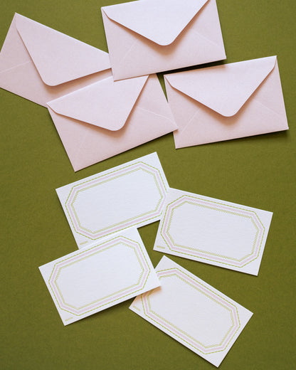 Midori Pink and Green Typographic Mini Card Set