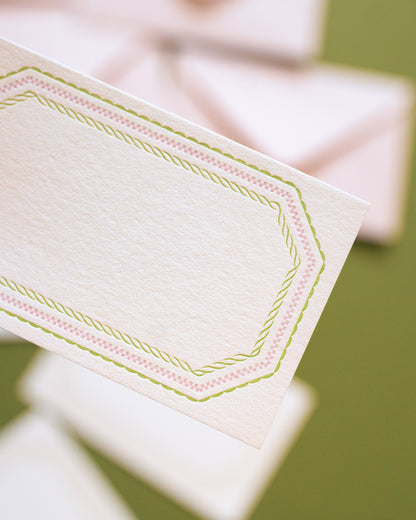 Midori Pink and Green Typographic Mini Card Set