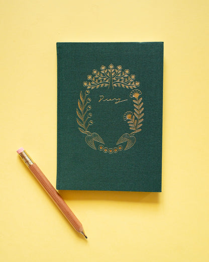 Journal non daté à couverture souple Fleurs et Oiseaux Midori