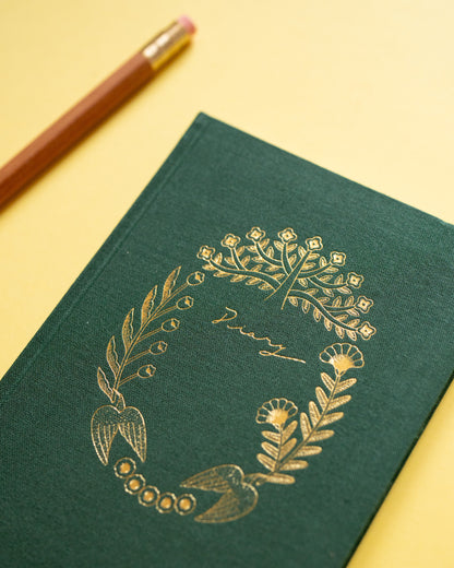 Journal non daté à couverture souple Fleurs et Oiseaux Midori