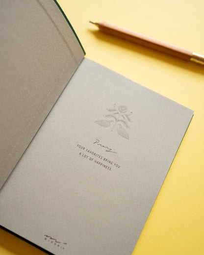 Journal non daté à couverture souple Fleurs et Oiseaux Midori