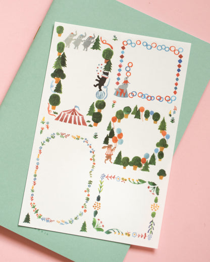 Yuru Log Midori Forest Animals Repositionable Stickers