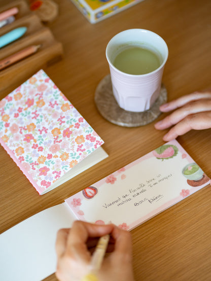 Matcha, Wagashi and Sakura notepad