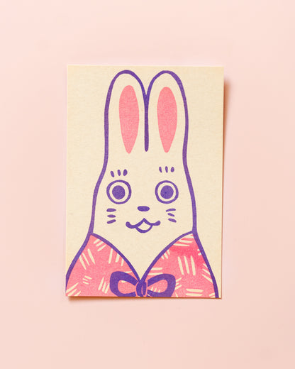 Carte Retro Lapin