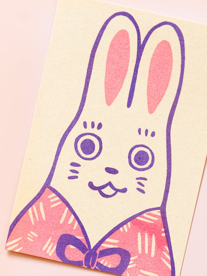 Carte Retro Lapin