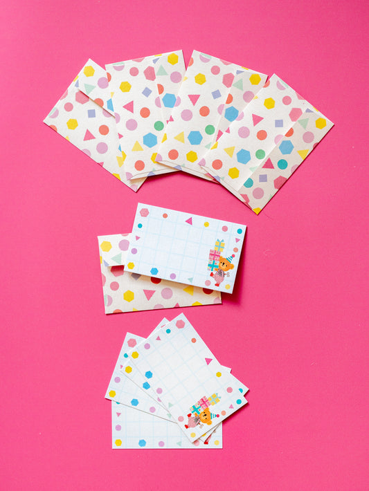 Mini Cartes et Enveloppes Ours Cadeaux