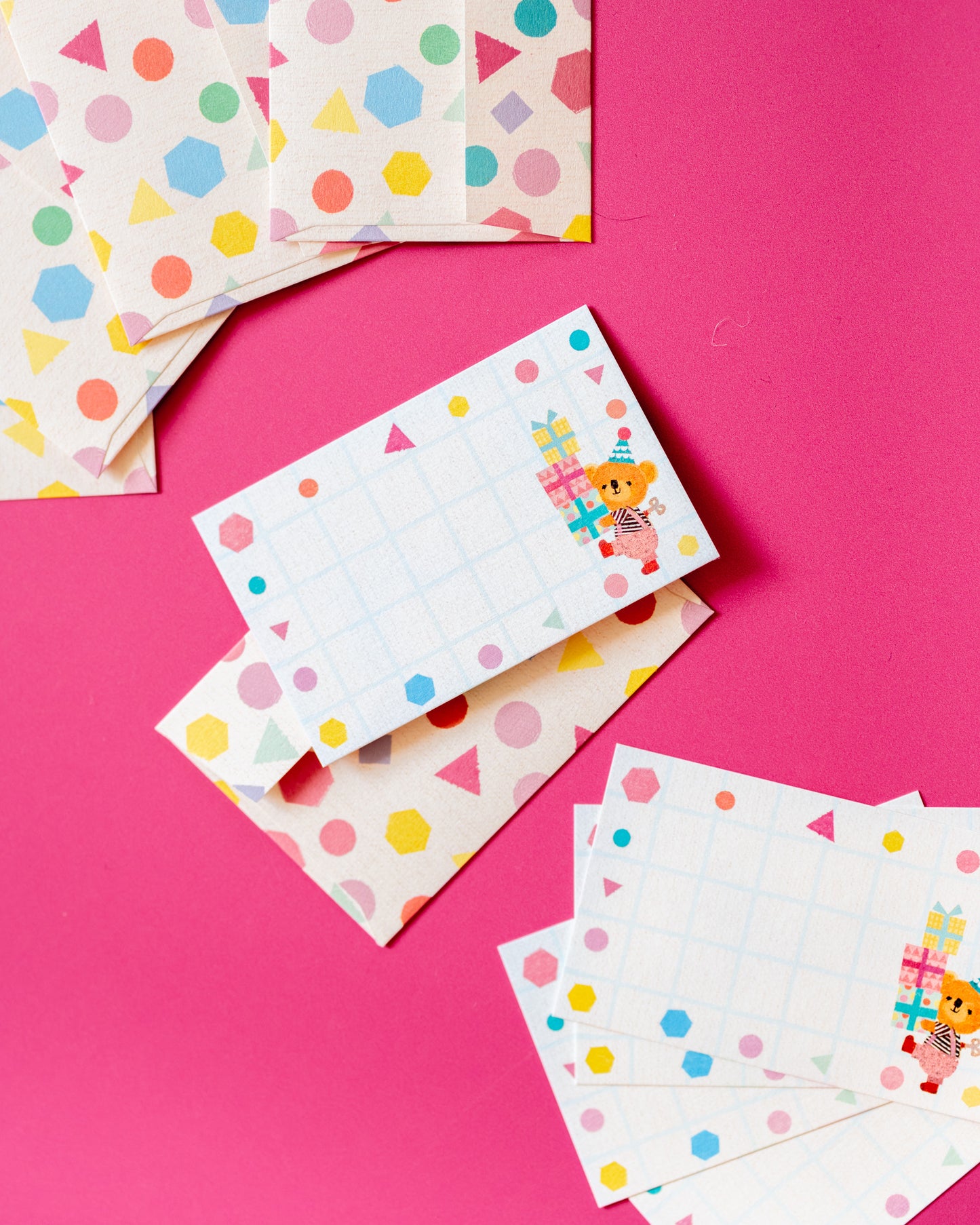 Mini Cartes et Enveloppes Ours Cadeaux