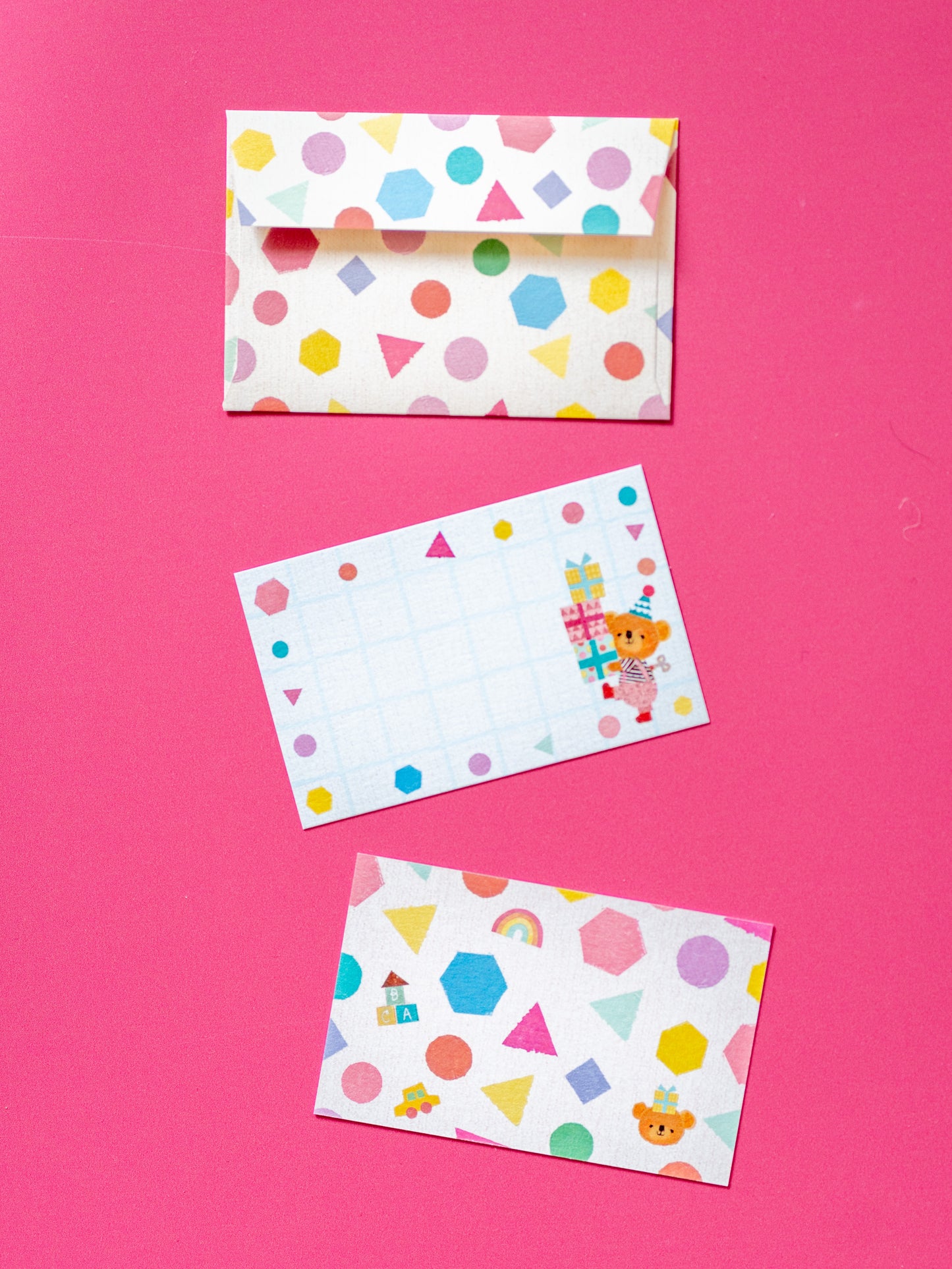 Mini Cartes et Enveloppes Ours Cadeaux