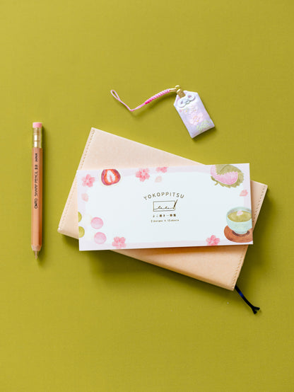 Matcha, Wagashi and Sakura notepad