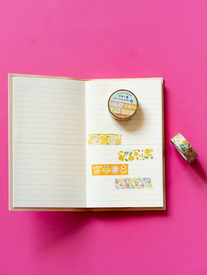 Yellow Flowers Masking Tape 4 Patterns