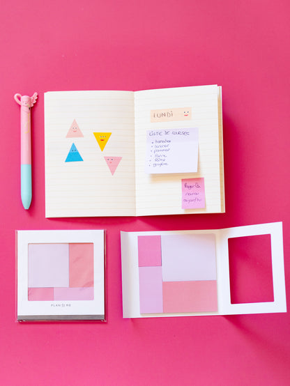 PLANdoME Pink Cheek Palette Sticky Notes Square