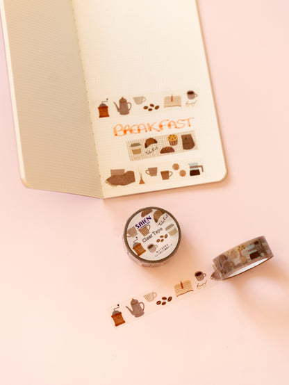 Transparent Breakfast Coffee Masking Tape