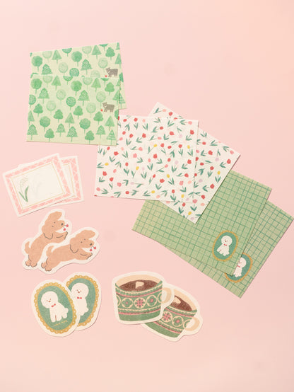 Decorative Paper Set Dogs for Scrapbooking