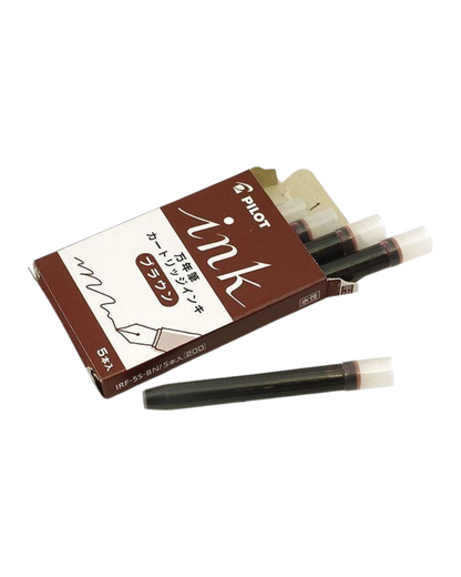 Brown ink cartridges – 5 cartridge pack – Pilot