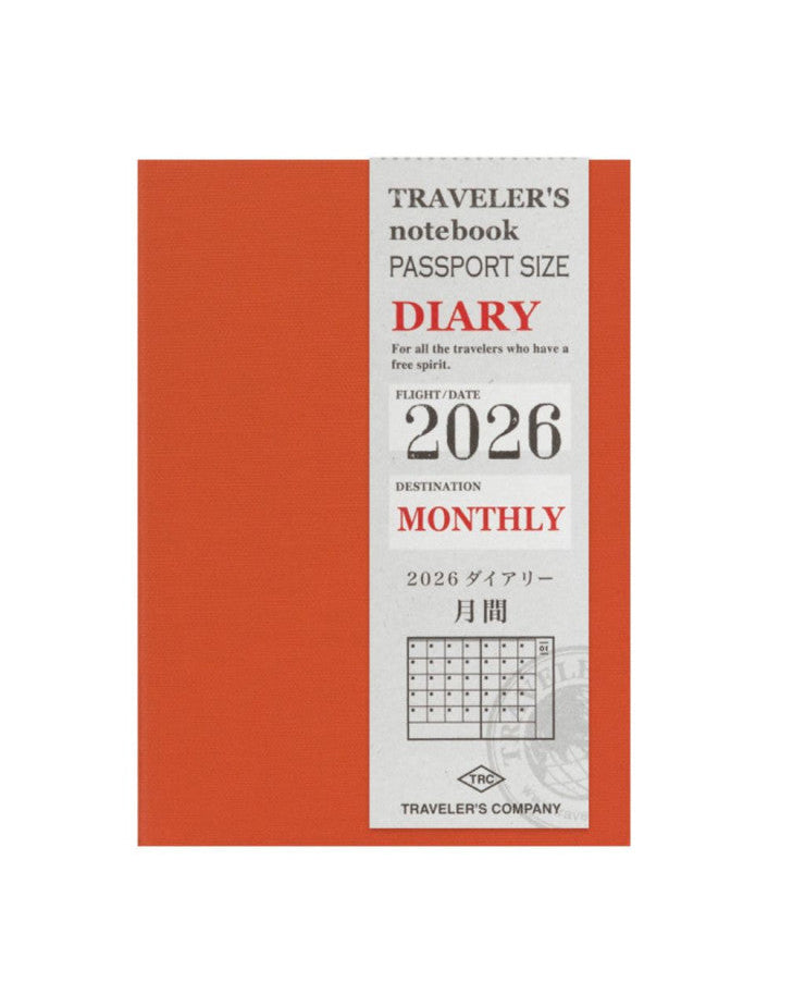Agenda Mensuel 2026 Passeport Traveler's Company Notebook