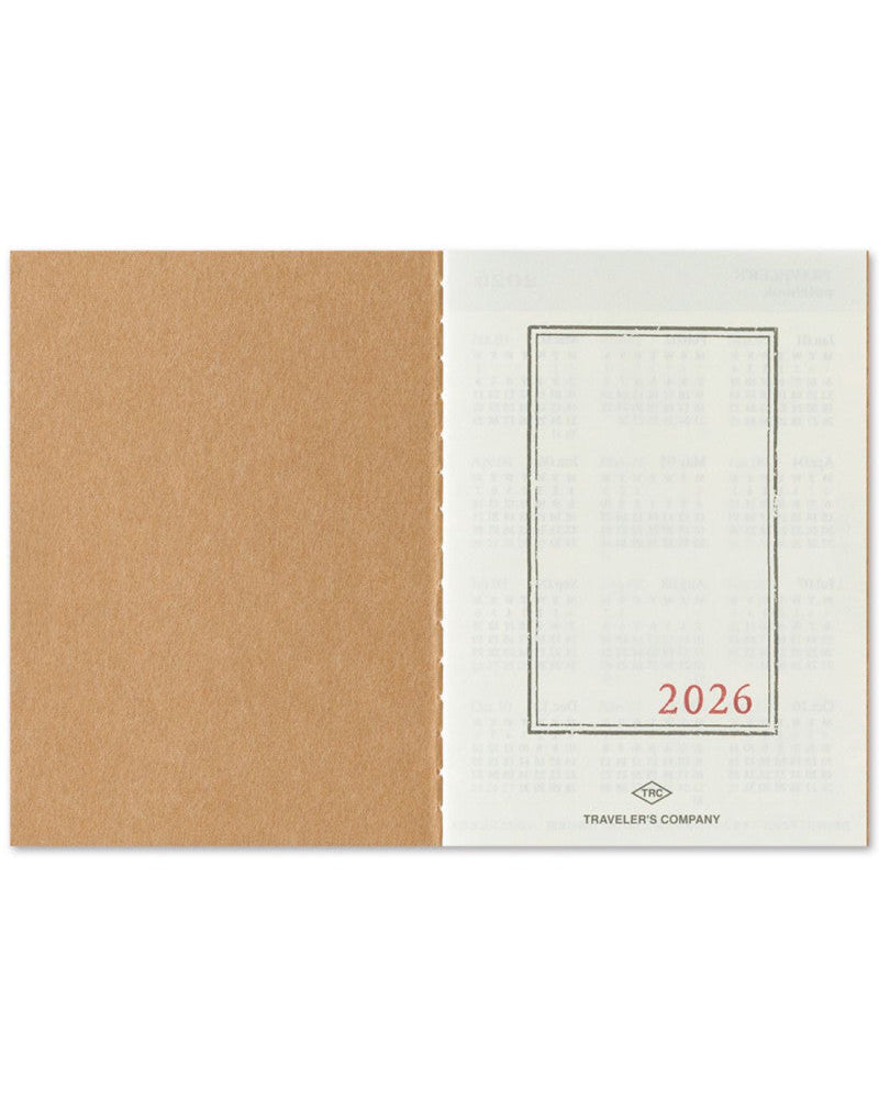 Agenda Mensuel 2026 Passeport Traveler's Company Notebook