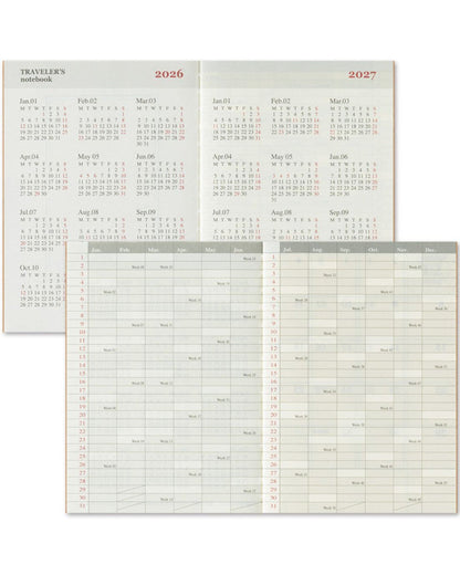Agenda Mensuel 2026 Passeport Traveler's Company Notebook