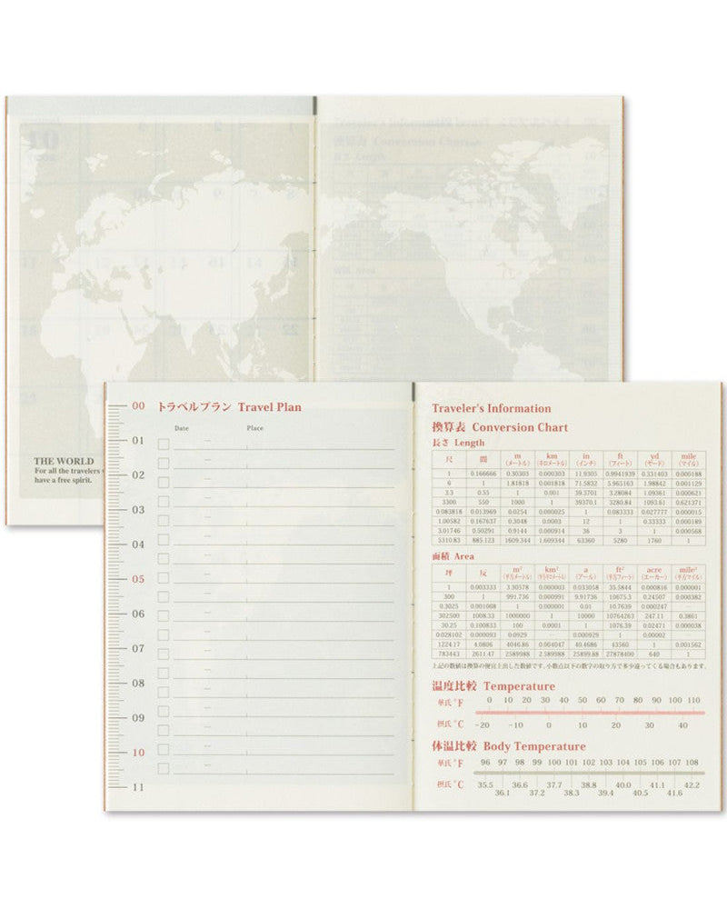 Agenda Mensuel 2026 Passeport Traveler's Company Notebook