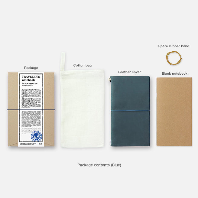 Traveler's Company Notebook Regular Bleu - Kit de démarrage