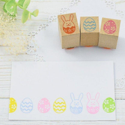 Tampons Lapin et Oeufs de Pâques Akane (3 tampons)