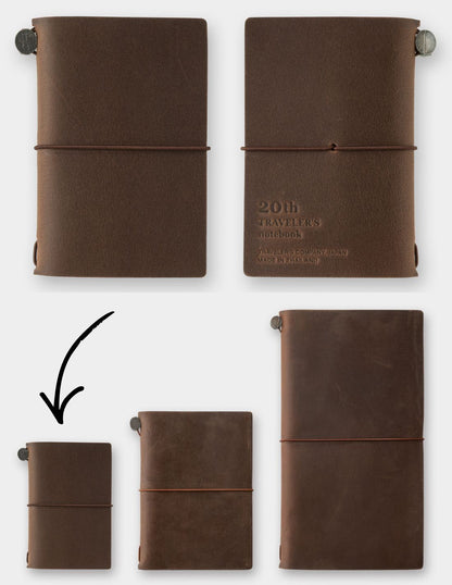 Traveler's Notebook Card Size 20th Anniversary Set - Brown