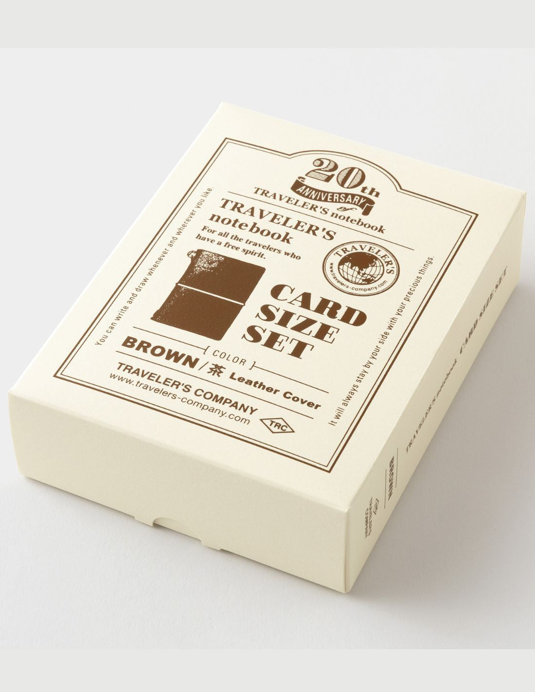 Traveler's Notebook Card Size 20th Anniversary Set - Brown