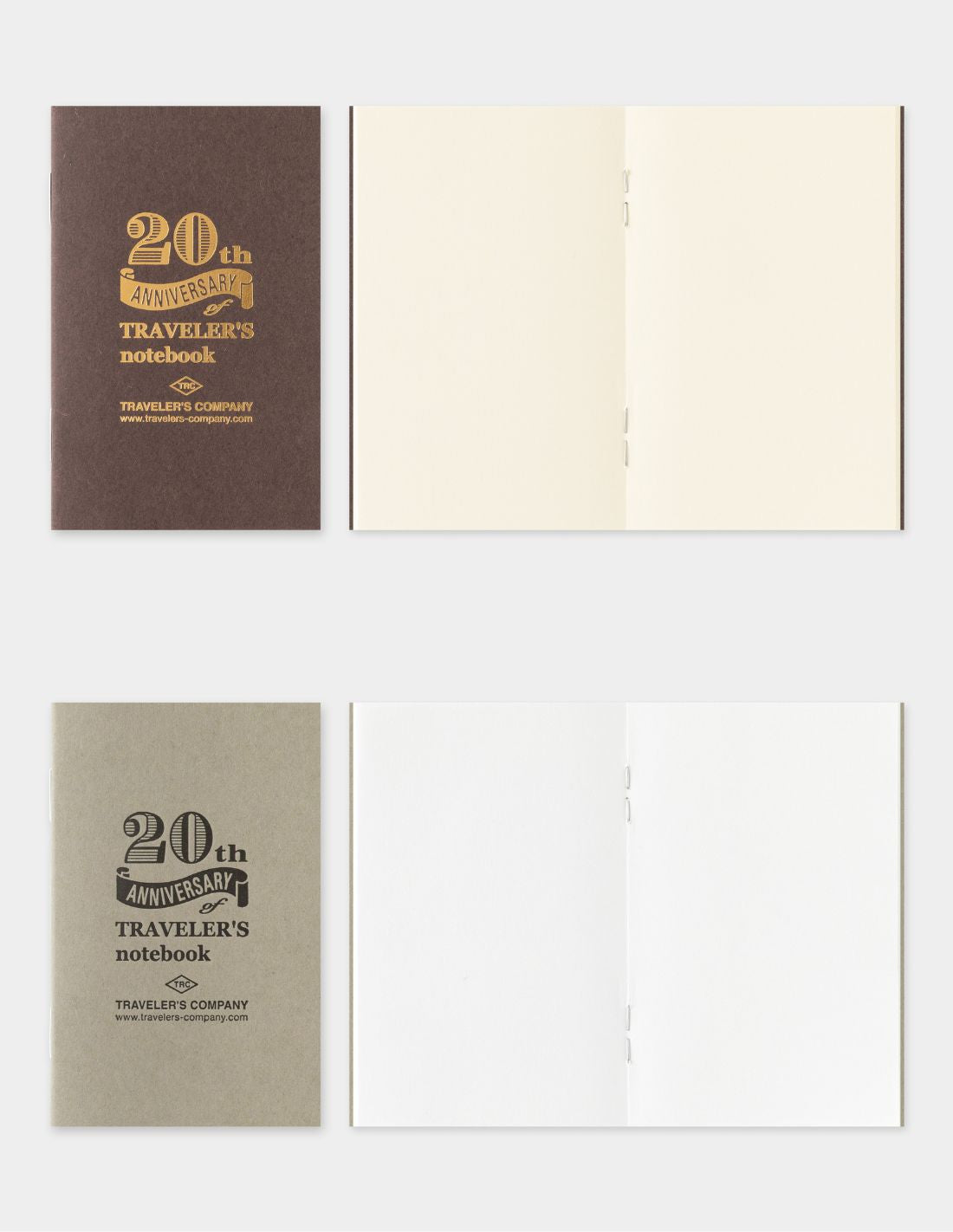 Traveler's Notebook Card Size 20th Anniversary Set - Brown
