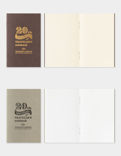 Traveler's Notebook Card Size 20th Anniversary Set - Brown