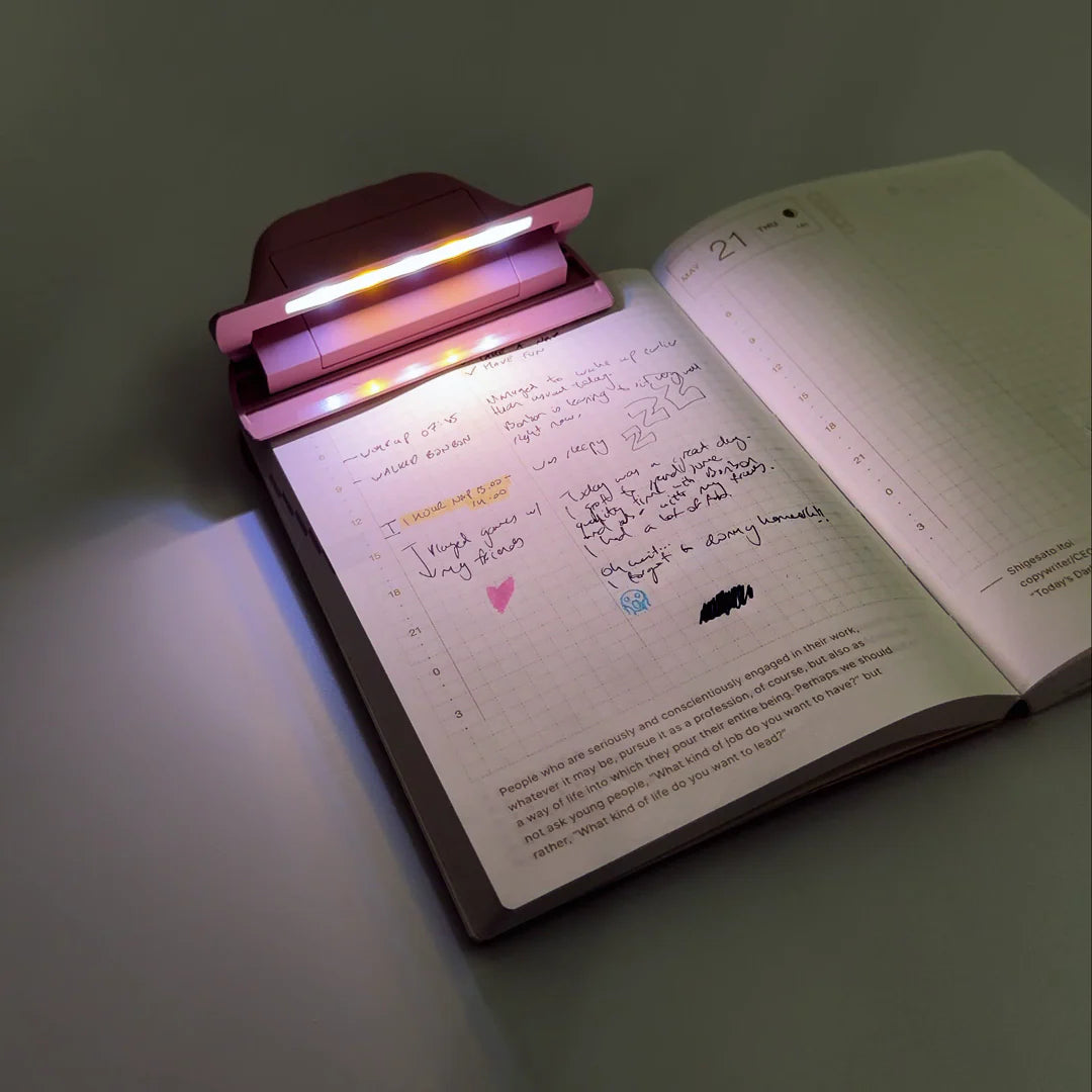 Pince à livre avec lampe de lecture - Blanc - Sun-Star Terasuno