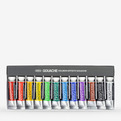Holbein Artists' Extra-Fine Gouache 12-Tube 15ml Set