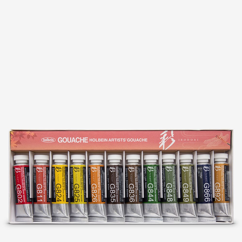 Coffret Automne 12 Tubes 15ml Gouache Extra-fines Holbein Artists'